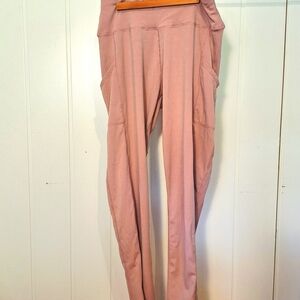 New Look Women's Pink Salmon Peach Leggings Size 16-18 Queen Very Good Condition